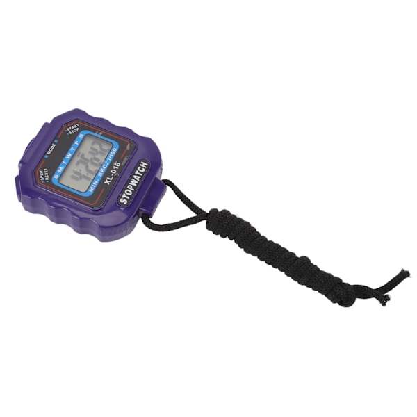 Elektronisk stopur Single Row 2 Display Sport Stopur Timer Atletik Konkurrence Ur Stopur med AG13 Knapbatteri XL 016 Blå