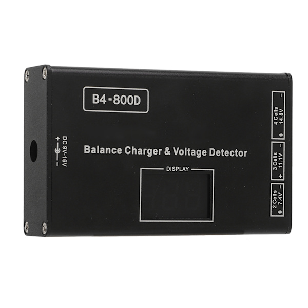 Batteri Litium Lipo balansladdare Aluminiumlegering Batteribalansladdare med spänningsdisplay för 2‑4S batteri