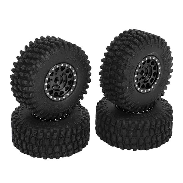 4 KPL RC pyörät ja renkaat alumiiniseosta Sopii TRAXXAS 1/18 TRX4M kauko-ohjattavaan autoon musta