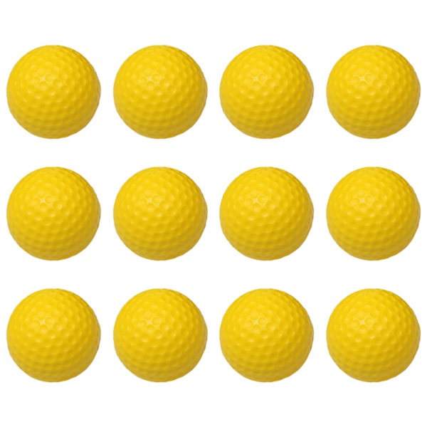 42,6 mm golfboll PU mjuk monolager golfträningsboll för inomhusträning Tillbehör Gul 20st