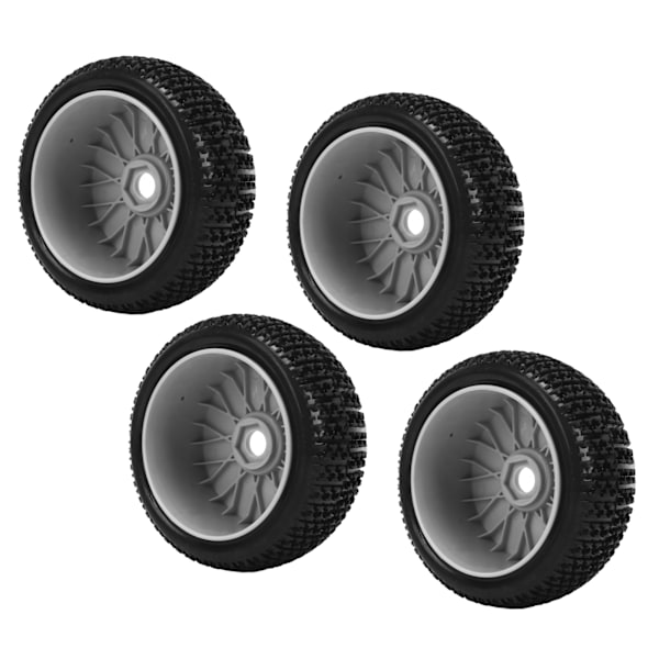 4st 1/8 RC lastbilsdäck Gummihjuldäck Tillbehörsbyte för HPI RC terrängfordon Vit