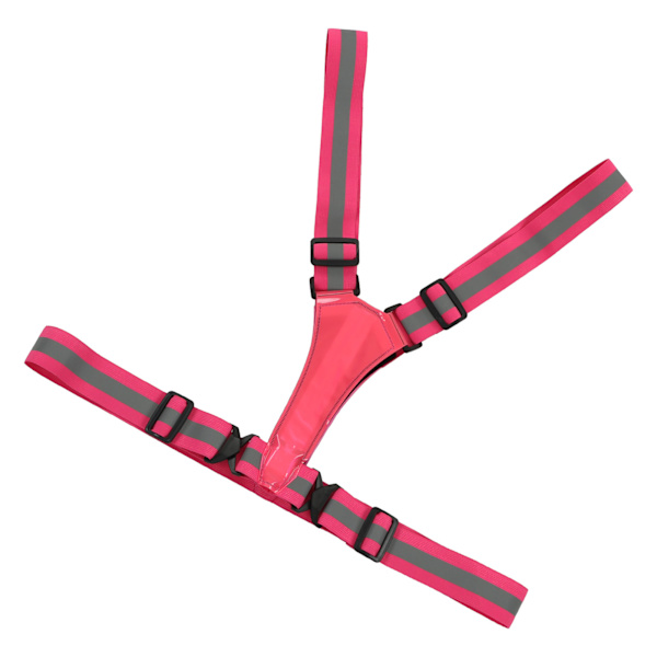 Refleksvest USB Lading Sikker Justerbar for voksne Løping Gåtur Sykling Utendørsaktiviteter Rosa