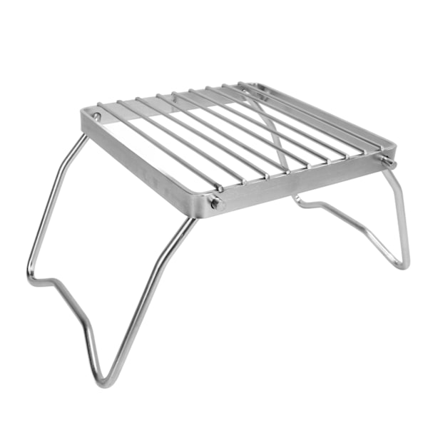 Sammenleggbar Bålpanne Grill Rustfritt Stål Sammenleggbar Camping Ovn Rist Stativ Nett for Grill Piknik Camping Backpacking