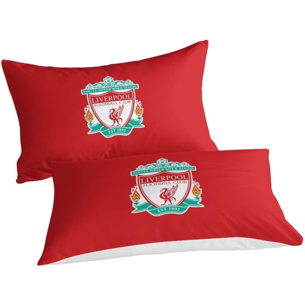 Liverpool Signature 3-osainen vuodevaatteet, set on käännettävä pehmeä harjattu cover ja yhteensopivat tyynyliinat (kuuluisa jalkapallojoukkue Kings) 200*200