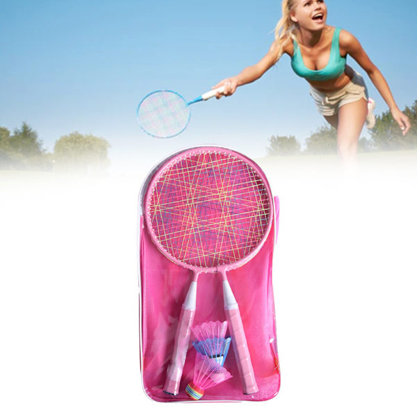 Badmintonracket för barn Grundskoleelever Utomhussport Badmintonracket Rosa