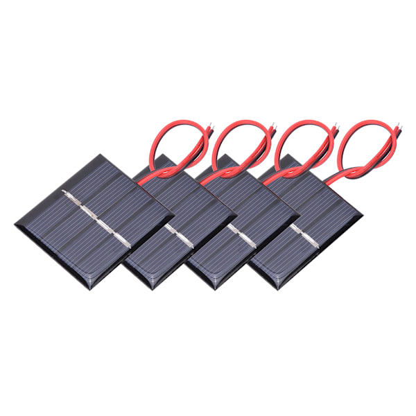 4 kpl 0,36W 2V aurinkopaneeli latauslevy ja elektroninen linja pienille sähkölaitteille