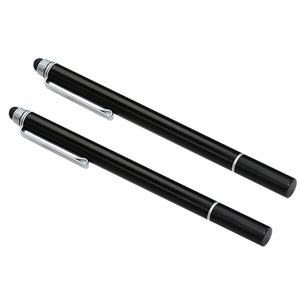 2-pack Kapacitiv Pen-stylus 2-i-1 Ledande Plasttopp Transparent Sugkopp Pekskärm Smartphone Tillbehör