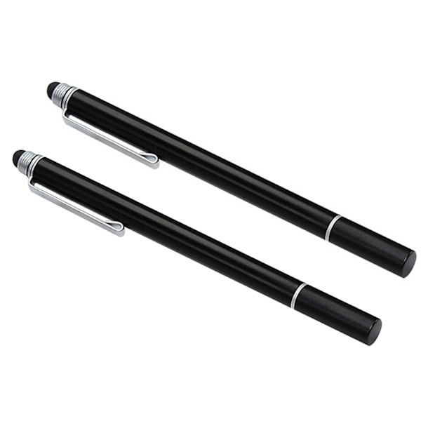 2 stk. Kapasitiv pennestift 2 i 1 Ledende plasthode Transparent sugekopp Berøringsskjerm Smartphone-tilbehør