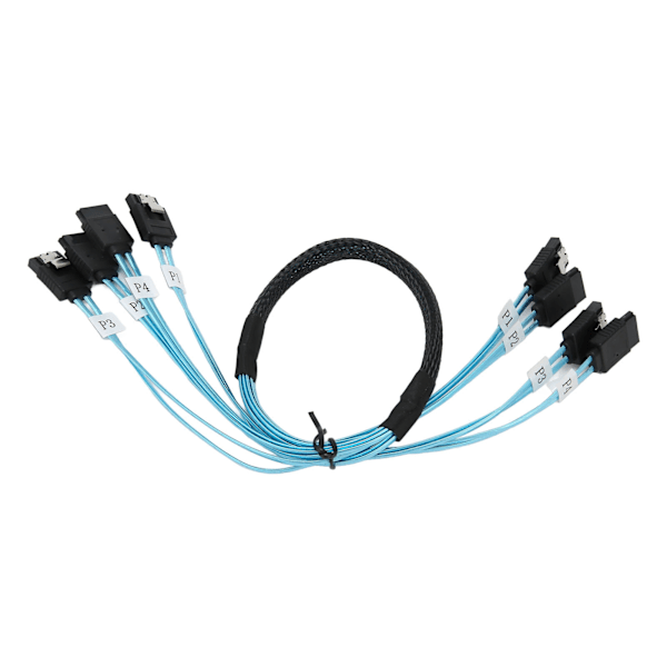 MINI SAS 4SATA Overføringskabel Kobles til SDD Harddisk Datamaskin Server Høy Hastighet 7P til 4SATA Datakabel 0.5m