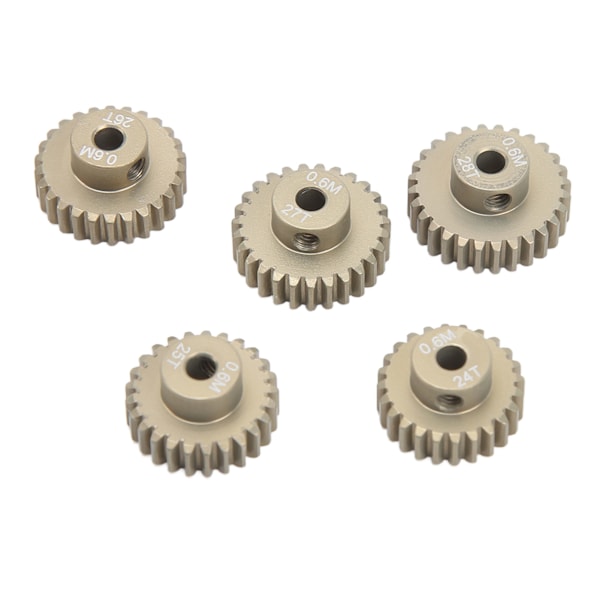 Tandhjulsæt 0,6M Modulus 24T til 28T 3,175mm Præcis aluminiumslegering Universal til klatrebil 1/8 1/10