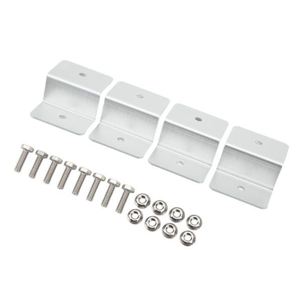4 STK Solcellepanelbraketter aluminiumslegering Z-braketter for utendørs kraftgenereringssystem