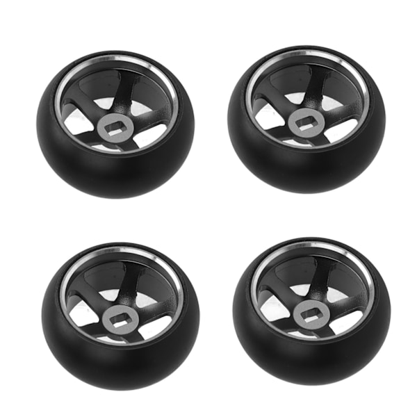 4 STK RC Drift-dæk Aluminiumslegering RC-dæk og hjulsæt til Wltoys K989 K969 P939 28413 1/28 RC-biler Sort