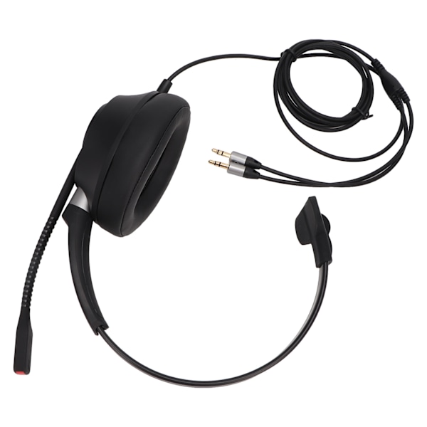 3,5 mm kommunikationsheadset ENC brusreducering sladdat monauralt headset med HD-mikrofon för datorer