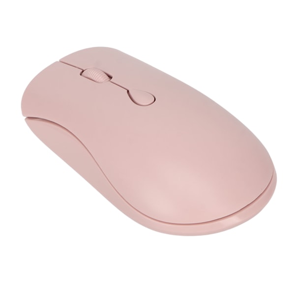 2.4G Trådlös Mus 1600DPI Ergonomisk Uppladdningsbart Batteri Bluetooth 5.2 Tyst Mus för Kontorsdatorer PC Rosa