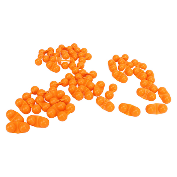50 stk Fiske Dobbel Rangle Metall Havfiske Attraktor Bell Beads med plastetui for å lokke fisk oransje