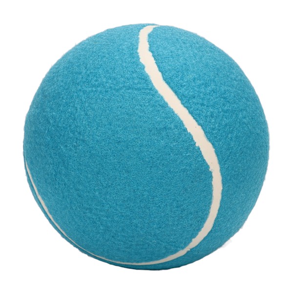 8 tums jumbo tennisboll bärbar uppblåsbar gummikärna plyschfilt jumbo signatur tennisboll för barn husdjur Blå