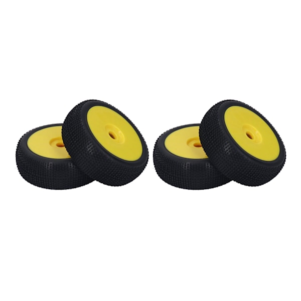 4st RC gummidäck Starkt grepp Hög nötningsbeständighet Flexibla 17 mm hjul för Redcat Yellow