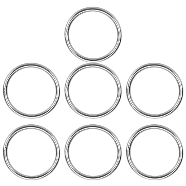 7 stk metall O-ring Vanntett rustfri 304 rustfritt stål sterkt bærende sømløs sveiset rund o-ring 8x80 mm
