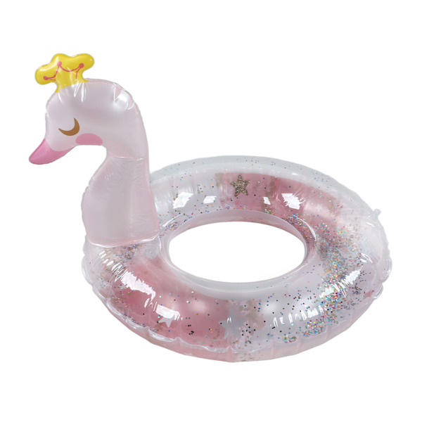 Uppblåsbar Simring med paljetter Förtjockad PVC Barn Pool Float Tube Summer Beach Toy