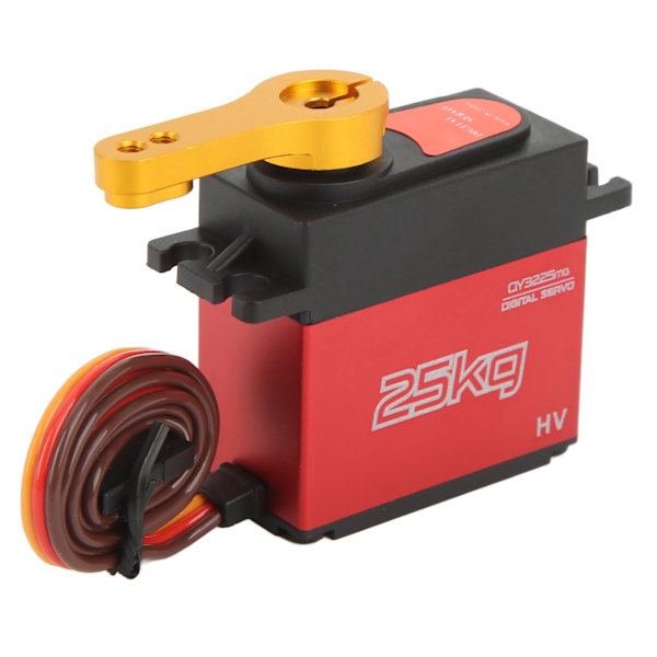 Servomotor Digital 25kg Vanntett metallgir 180° kontrollvinkel for Robot RC Bil Rød