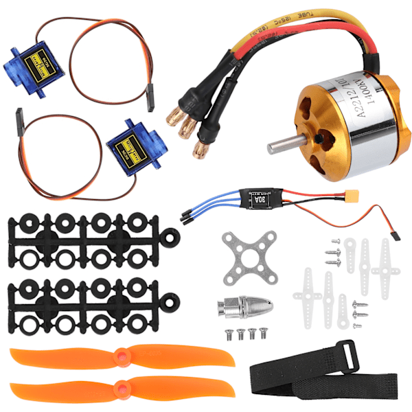 Fjärrkontroll Helikoptermotor & Propeller Kit - 2212 1400KV Motor, 8060 Propeller, 9G Servo, 30A XT60 ESC