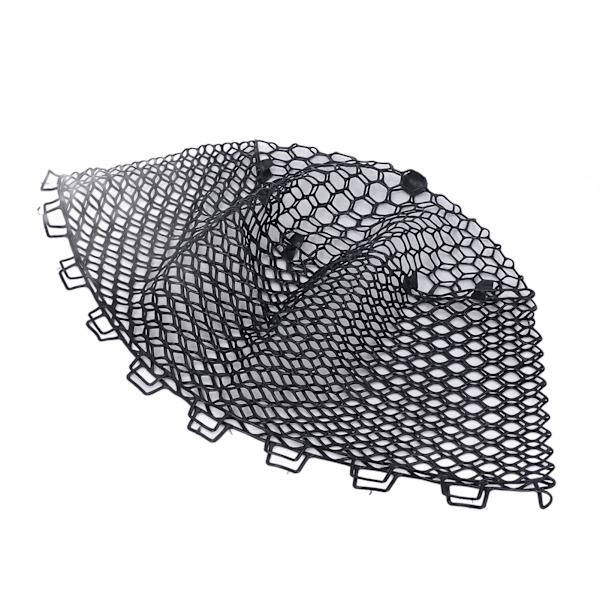 Gummifisknätsbyte Transparent svart hopfällbart fiskelandningsnät för sötvattensaltvatten 40 cm djup