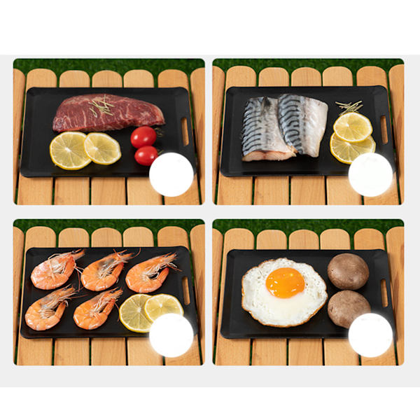 Monitoiminen grillipannu suorakulmainen kannettava kotitalousliesi Camping-grillin lisävarusteet 18,9 X 12,9 X 0,7 cm 2 kpl