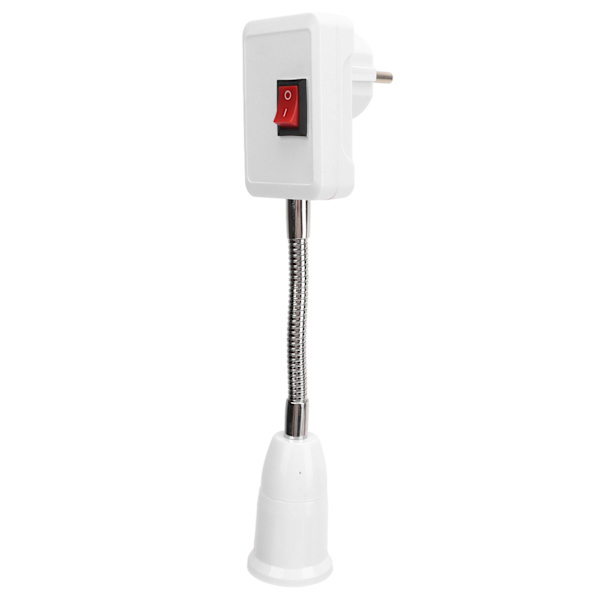 All Direction Extension Adapter Extension Socket Converter E27 Socket Converter med strömbrytare EU-kontakt AC110‑220V