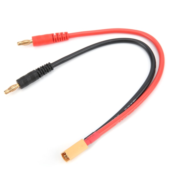 XT60 han til 4 mm banan stik adapterkabel - 22 cm længde, 12AWG - til B6 LiPo batterilader