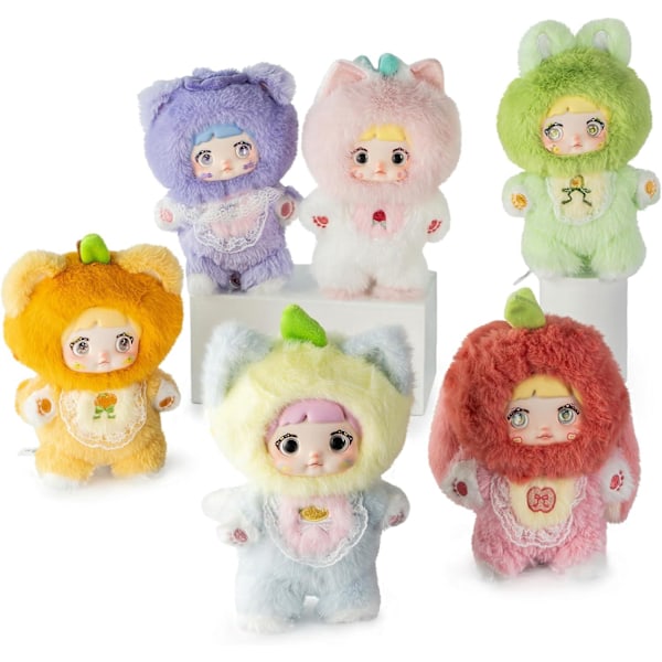 Nommi Fun Fruit Series Plysch Överraskningsbox 1 (7 stilar tillgängliga) Söt Dockkollektion Leksak Födelsedagspresent random