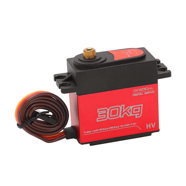 RC 30KG Servo Nopea Vaste Alumiiniseos 180 astetta vedenpitävä digitaalinen servo metallivarrella RC-auto vene robotti Punainen