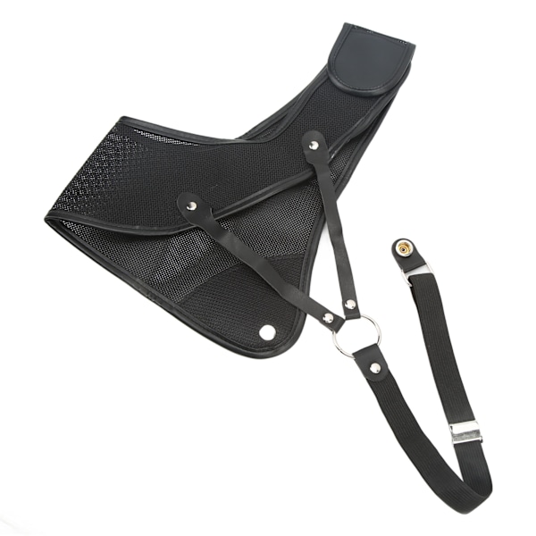 Bueskyting Brystbeskyttelse Svart PET og kuskinn Jaktbrystbeskyttelse for skyting Recurve Bow M