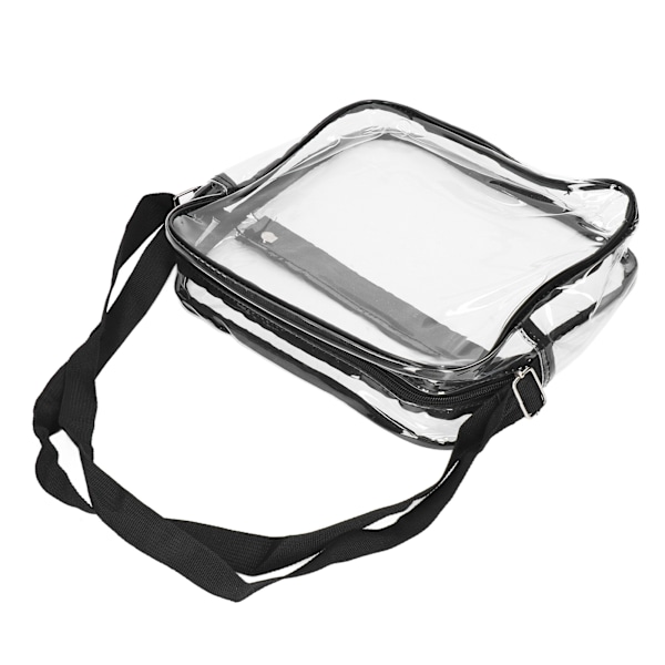 Transparent Messenger-axelväska Klar tygväska med dragkedja för utomhusresor