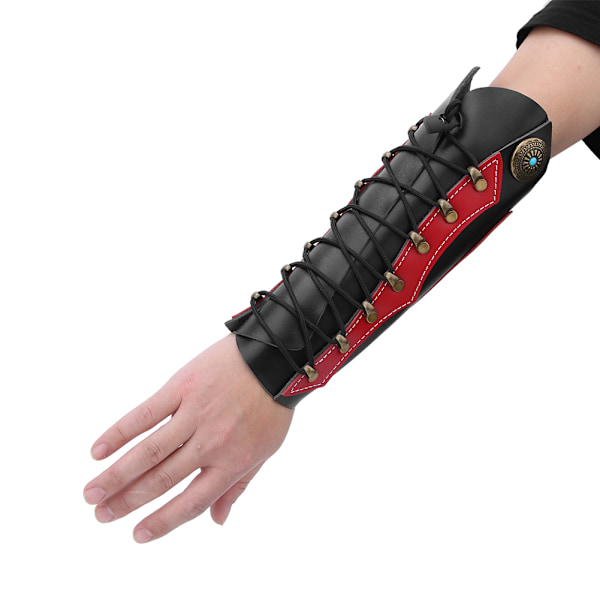 G63 Läder Bågskytte Arm Skydd Armband för skytte Jakt Bågskytte Pil Båge Tillbehör Utrustning Röd