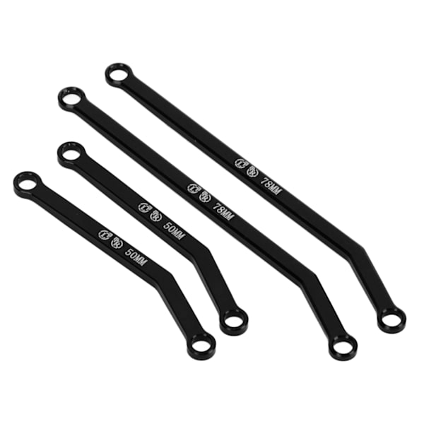 RC chassisled sæt aluminiumslegering RC nedre led til AXIAL 1/24 SCX24 erstatning sort