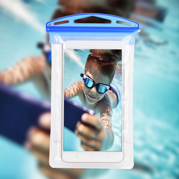 4 stk. Plast Transparent Udendørs Vandtæt Mobiltelefon Etui Cover Taske til Dykning Svømning Undervandsfotografering