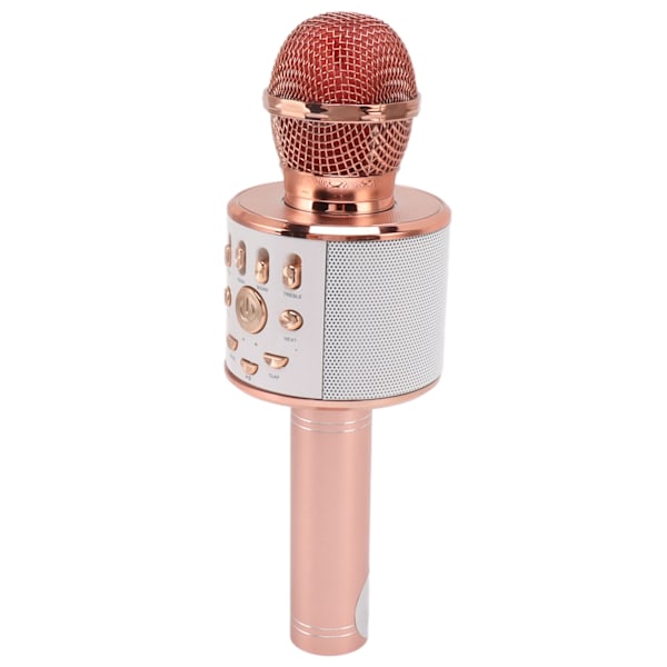 Trådlös mikrofon KTV ljudintegration Bärbar handhållen Bluetooth-mikrofon för flickor Pojkar Tonåringar Rose Gold