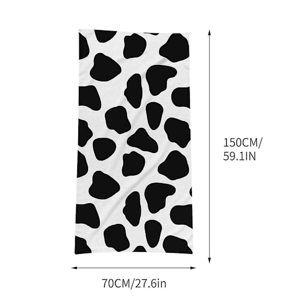 70*150cm lehmäkuvioinen rantapyyhe mikrokuituinen kaksipuolinen samettinen rantapyyhe kylpypyyhe monitoiminen neliönmuotoinen rantapyyhe