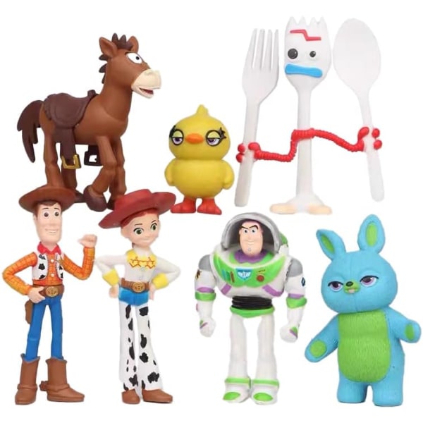 7-delt legetøj Mini Magic Story Figursæt - Fantastisk til kagedekoration og sjov