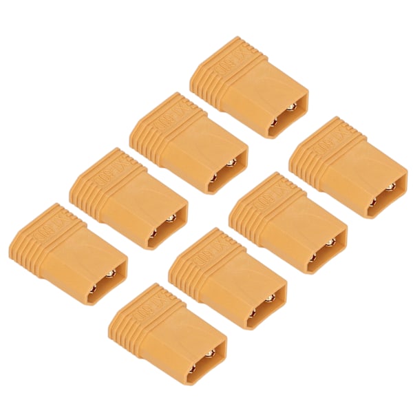8kpl RC XT60 uros - T naaras adapteri, yksiosainen kupari, kevyt, universaali XT60 adapteri RC-autoihin, lentokoneisiin ja veneisiin