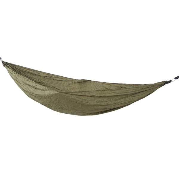 Dobbel bærbar hengekøye Hurtigtørkende campinghengekøye i nylon med trestropp for utendørs vandring Reiser Backpacking Army Green