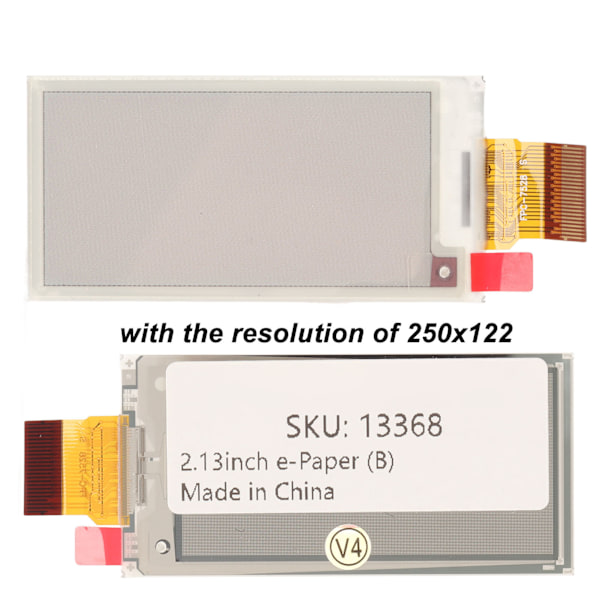 Ink Display 2.13 Tommer 250x122 3 Farver 3 4 Tråds SPI Bred Vinkel 15s Opdatering E Papir Skærm til RasPi Hovedkontrolpanel