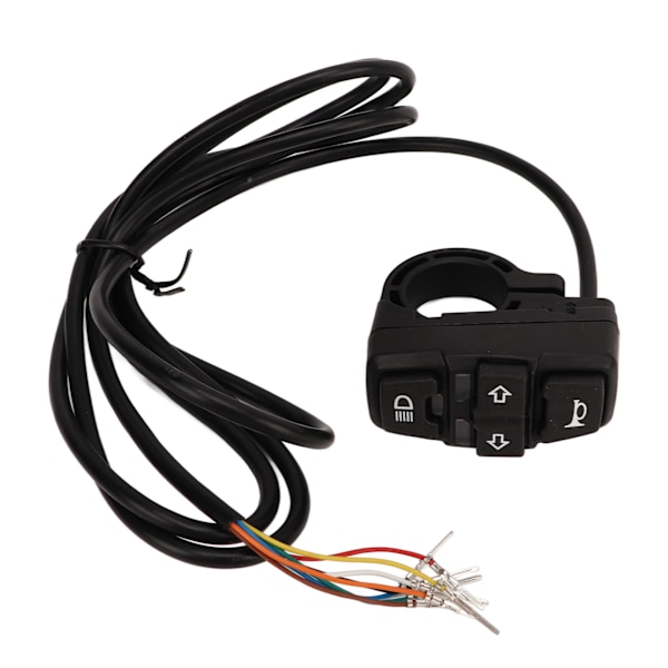 36V 48V elsykkellyshornbryter IP54 Vanntett kontrollbryter for 22,2 mm styre motorsykler elsykler scootere