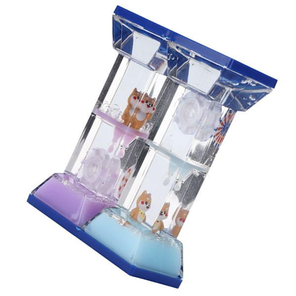 Fargerik Liquid Motion Bubbler Sandtimer for sensorisk lek og skrivebordsdekorasjon