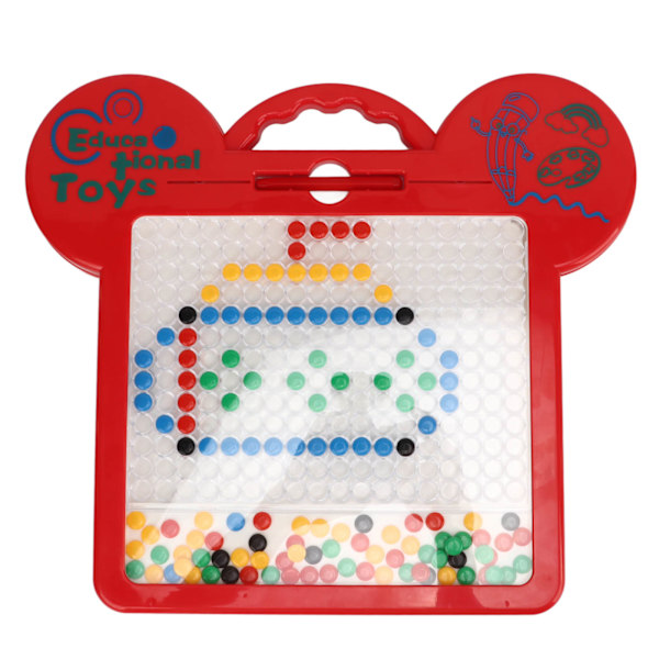 Magnetisk tegnebrett Pedagogisk Interessant Doodle Board med store prikker med 9 innstikkskort for 3 år og oppover