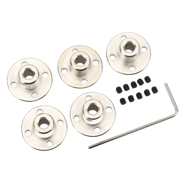 5 ST RC styraxelkoppling 5 mm innerdiameter stål RC flänskopplingskontakt för motor