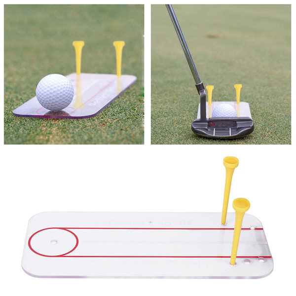 Golf Swing Straight Øvelses Golf Putting Lille Spejl Øjenlinje Justering Træningshjælp Swing Træner Golf Træningshjælpemidler Tilbehør