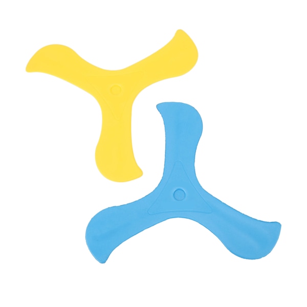 2 ST Snabbfångst Boomerang Easy Safe Kids Boomerangs 3 Leaf Returning Boomerang Leksak för unga kastare Blå Gul