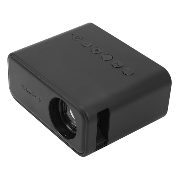 Miniprojektor Svart 1920x1080 Fjärrkontroll Inbyggd högtalare USB-driven bärbar projektor för Family Office 100‑240V EU-kontakt