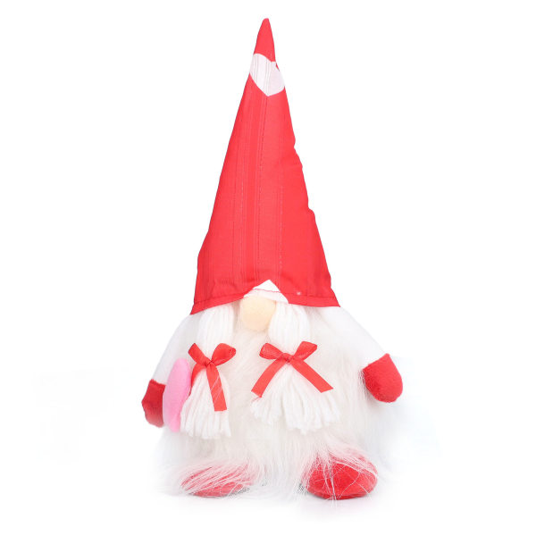 Gnome Dukke Valentinsdag Hjem Blød Sød Udsøgt Plys Gnomes Legetøj Feriedekoration Ornament Rød